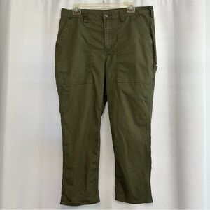 Duluth Trading Co Women's Olive Green CoolMax Straight Leg Pants